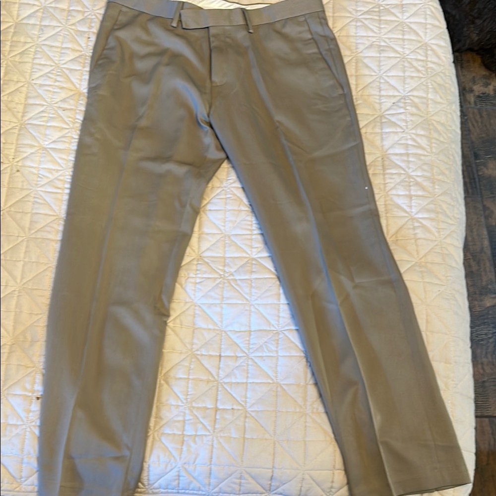 Kenneth Cole Tan Dress Pants Flat Front Classic